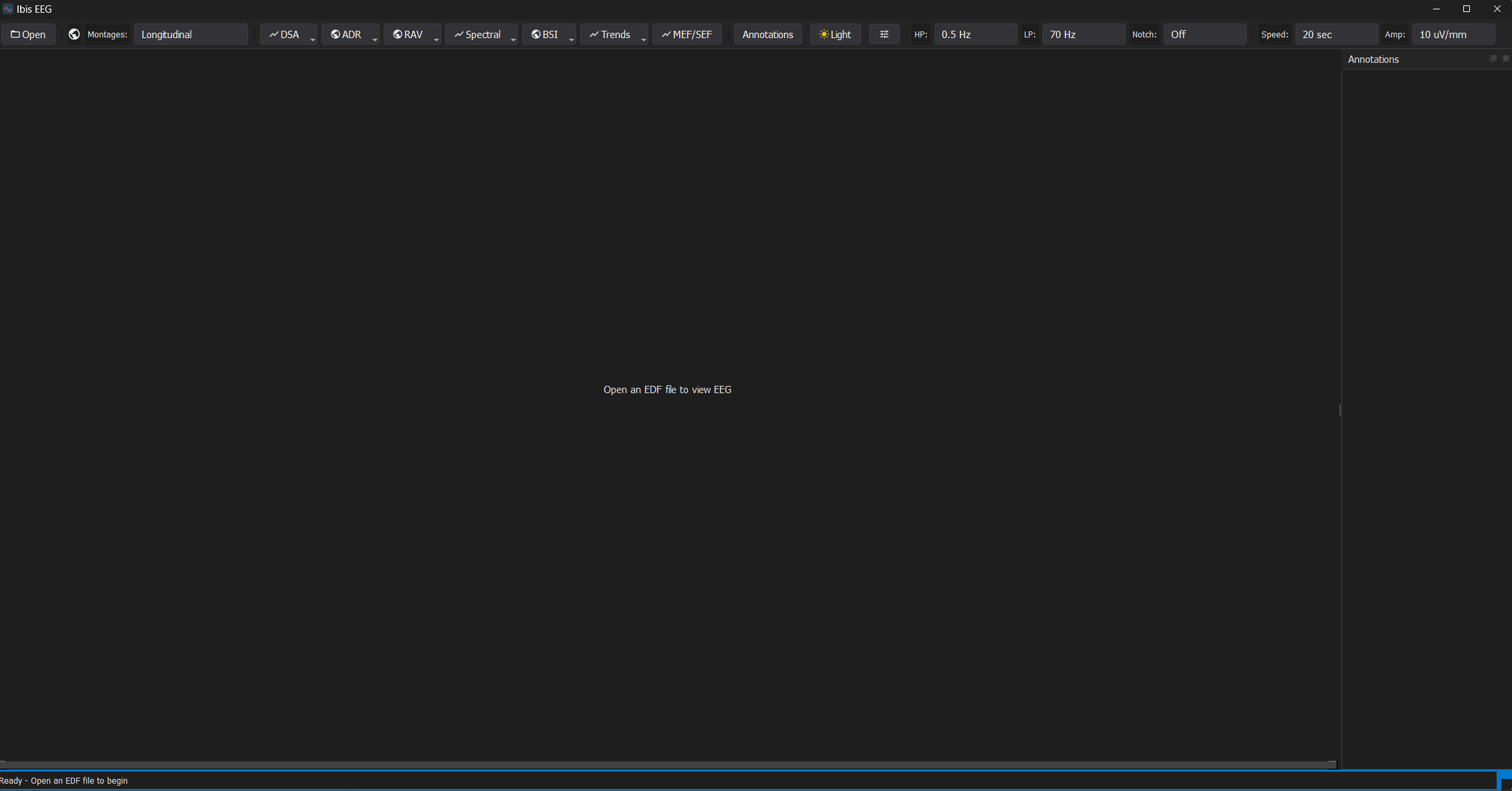 Main View - Dark Theme
